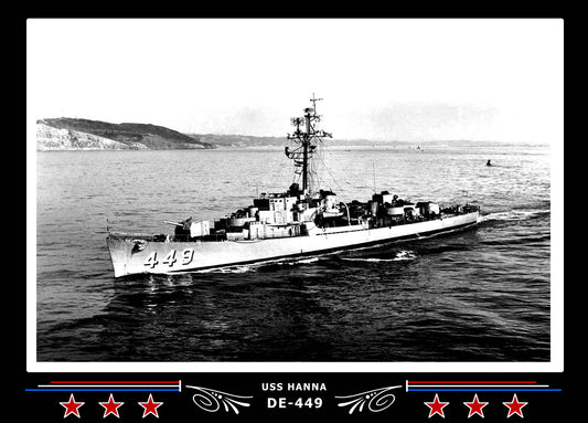USS Hanna DE-449 Canvas Photo Print