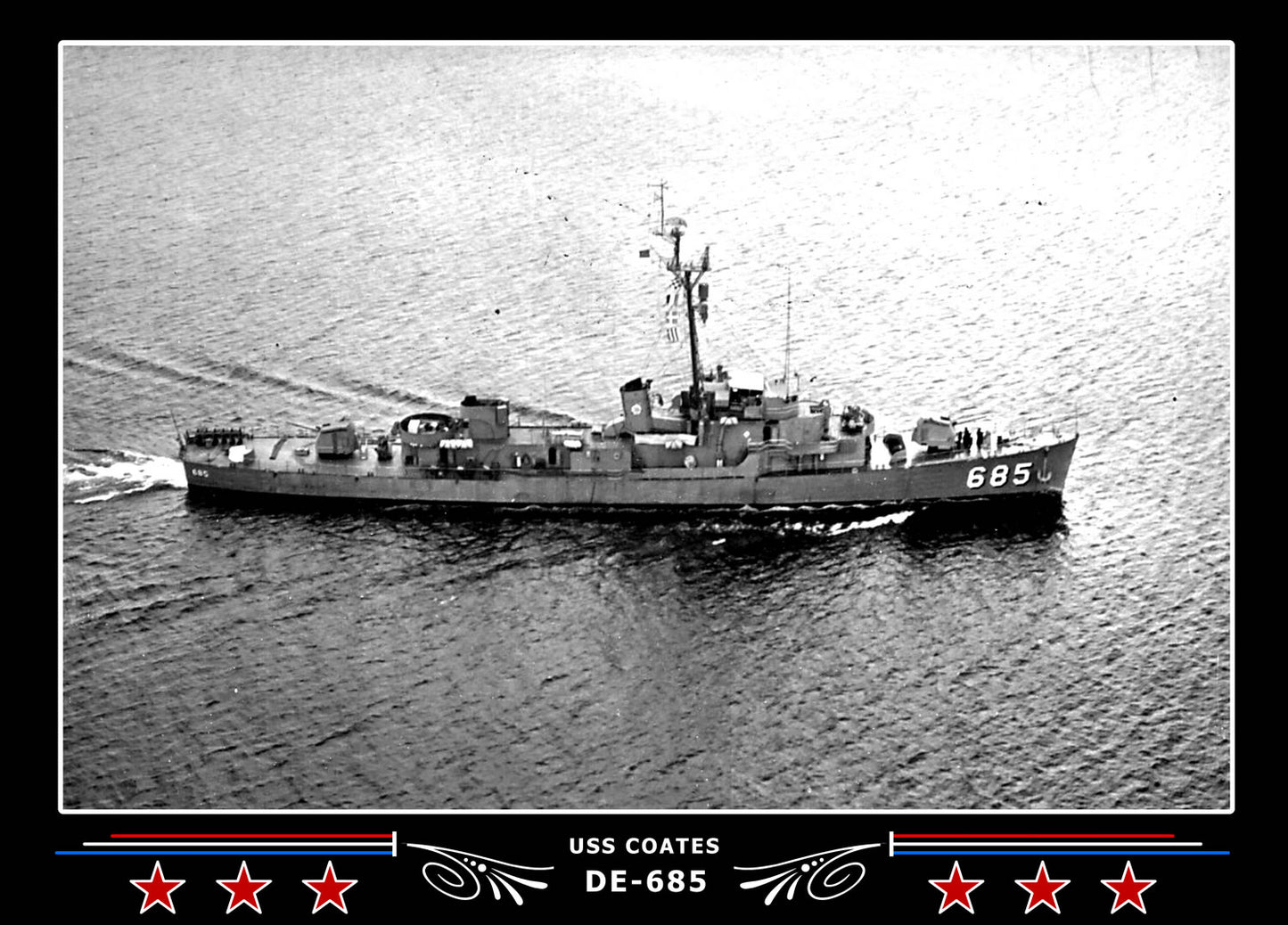 USS Coates DE-685 Canvas Photo Print