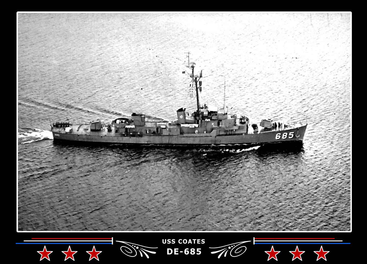 USS Coates DE-685 Canvas Photo Print