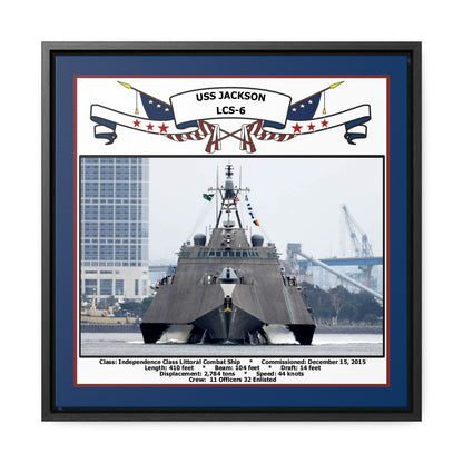 USS Jackson LCS-6 Navy Floating Frame Photo Front View