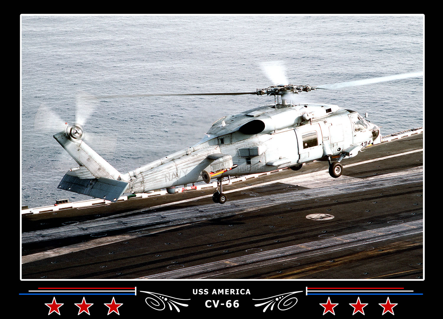 USS America CV-66 Canvas Photo Print