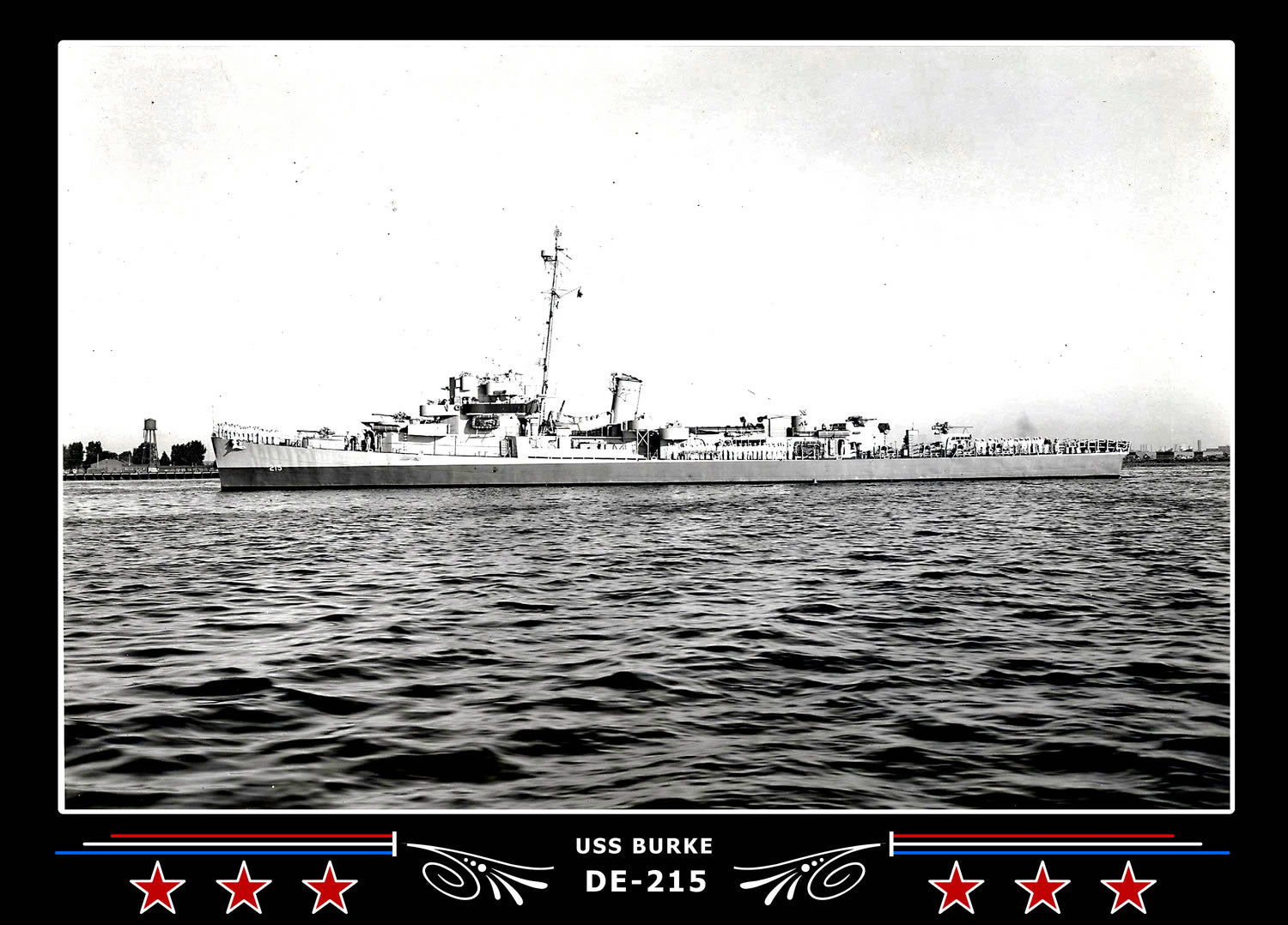 USS Burke DE-215 Canvas Photo Print