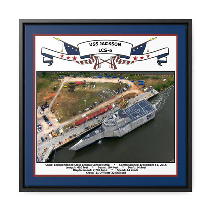USS Jackson LCS-6 Navy Floating Frame Photo Front View