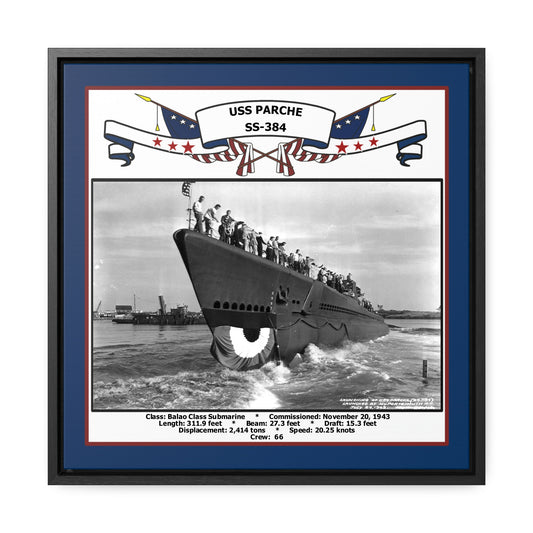 USS Parche SS-384 Navy Floating Frame Photo Front View