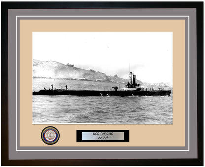 USS Parche SS-384 Framed Navy Ship Photo Grey