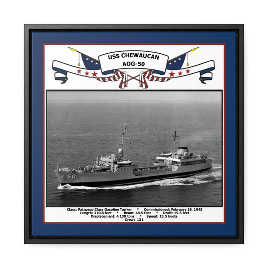 USS Chewaucan AOG-50 Navy Floating Frame Photo Front View
