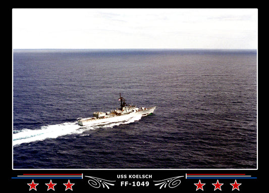 USS Koelsch FF-1049 Canvas Photo Print