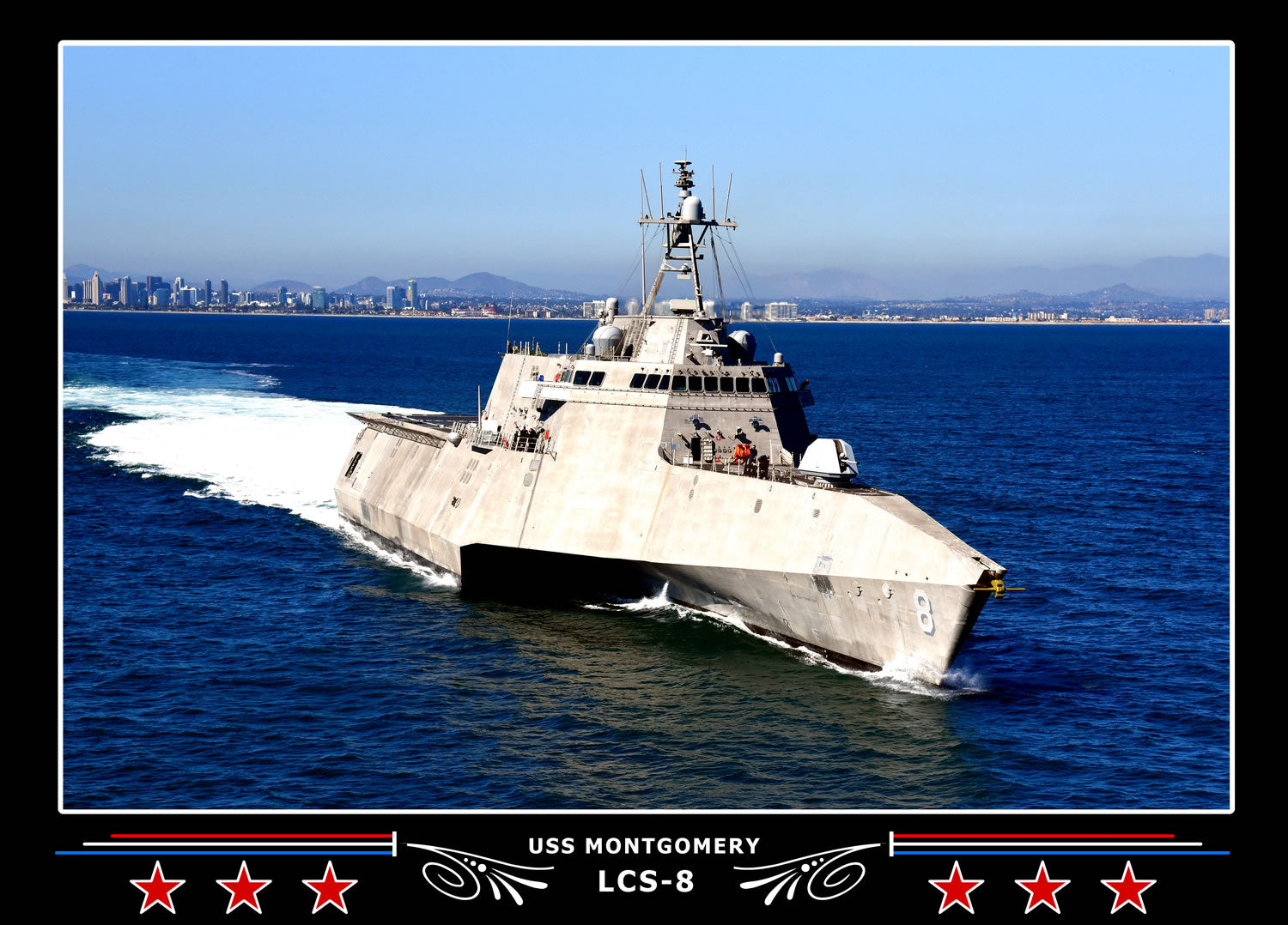 USS Montgomery LCS8 Canvas Photo Print