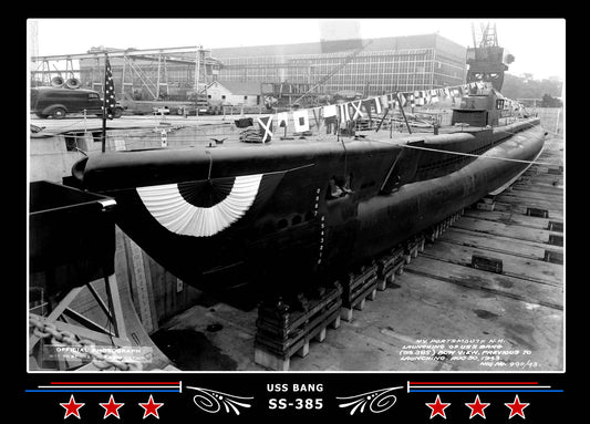 USS Bang SS-385 Canvas Photo Print