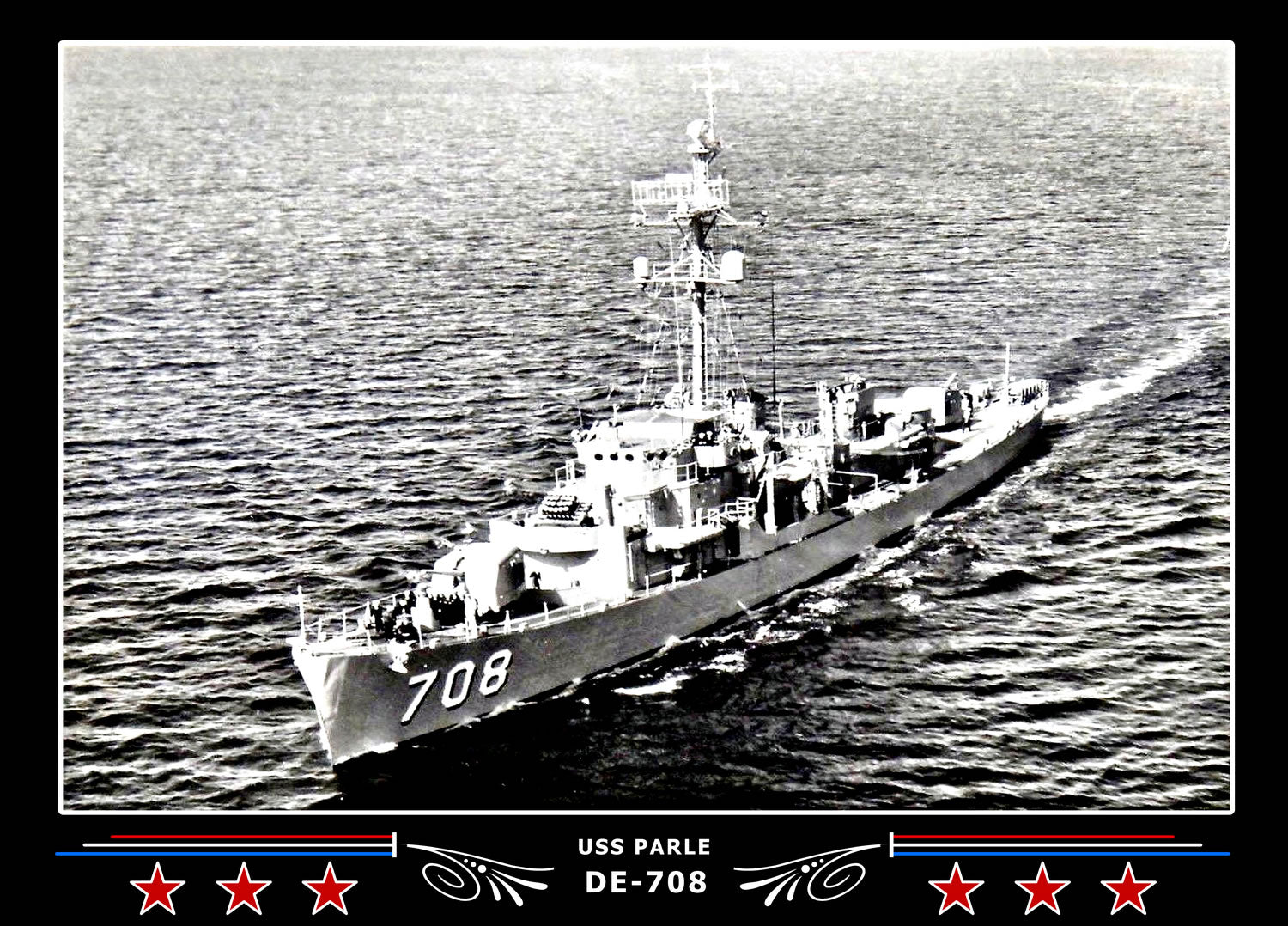 USS Parle DE-708 Canvas Photo Print