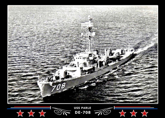 USS Parle DE-708 Canvas Photo Print