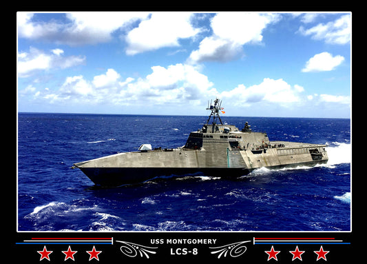 USS Montgomery LCS8 Canvas Photo Print