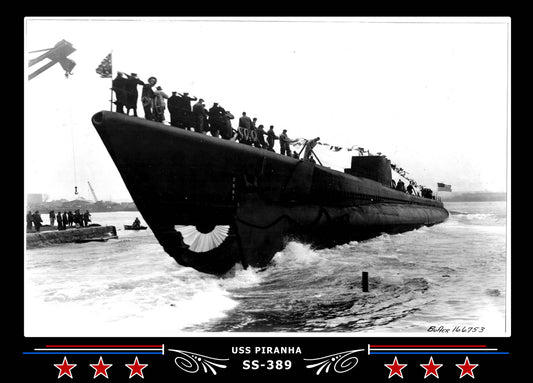 USS Piranha SS-389 Canvas Photo Print
