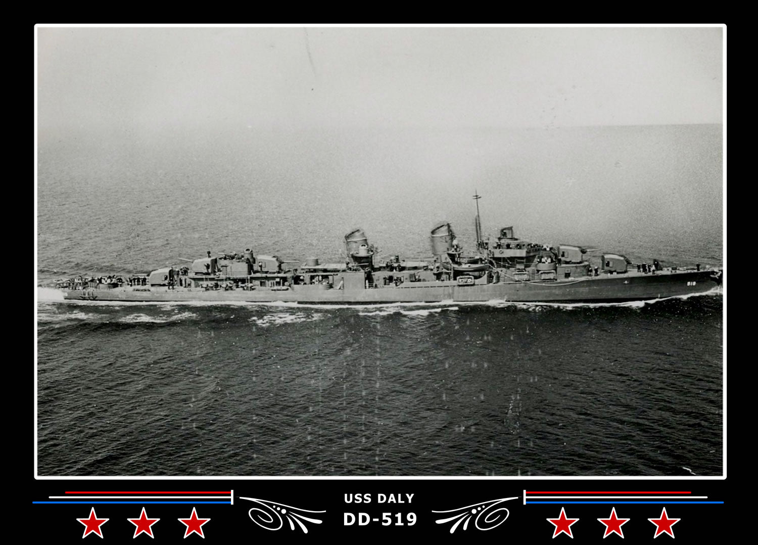 USS Daly DD-519 Canvas Photo Print