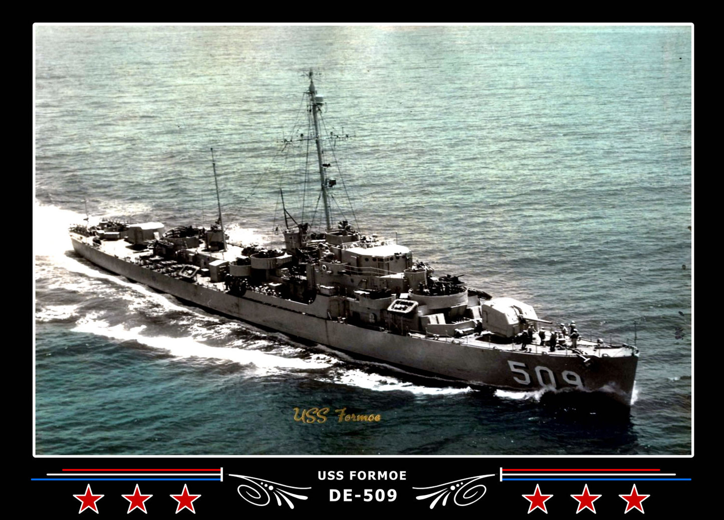 USS Formoe DE-509 Canvas Photo Print