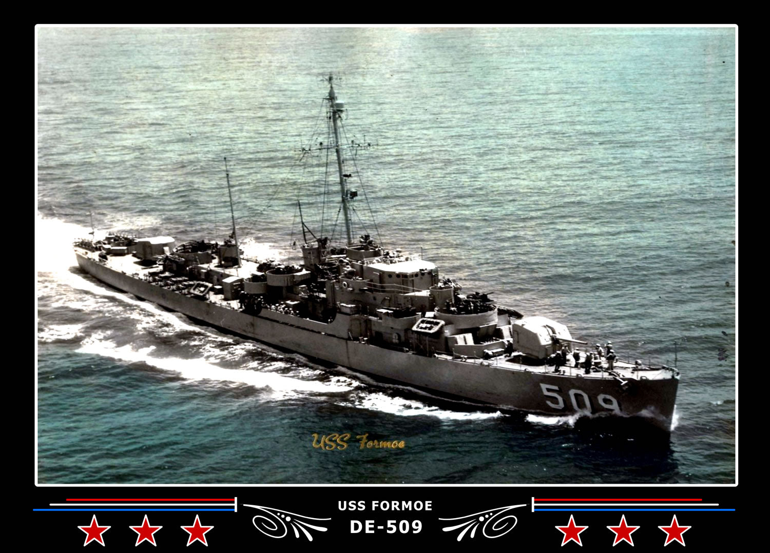 USS Formoe DE-509 Canvas Photo Print