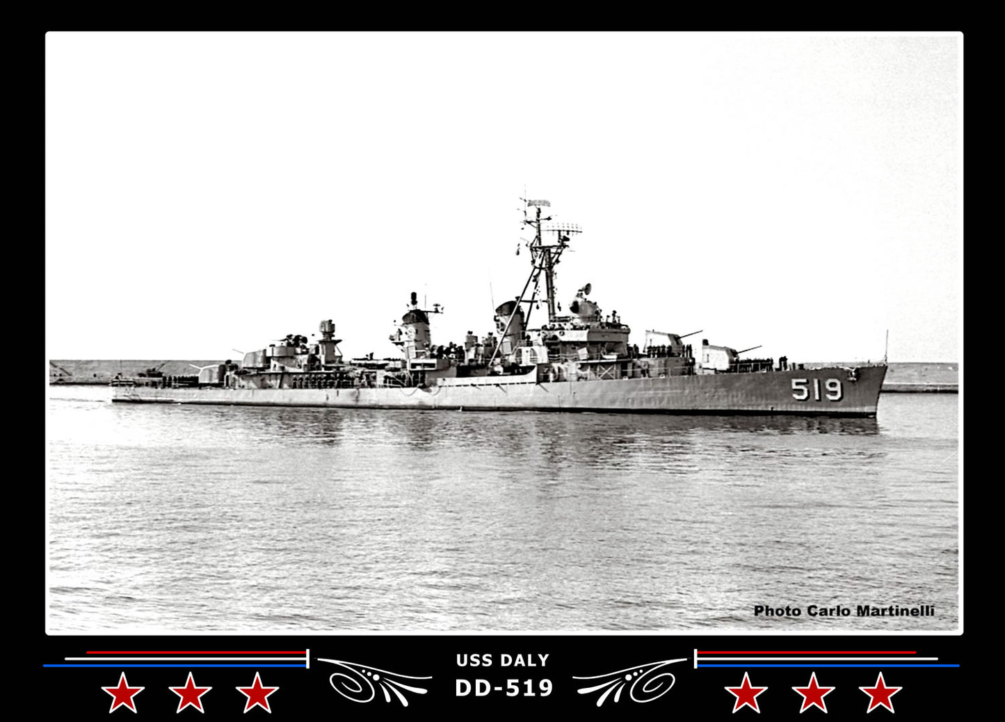 USS Daly DD-519 Canvas Photo Print