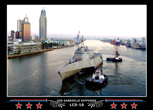 USS Gabrielle Giffords LCS10 Canvas Photo Print