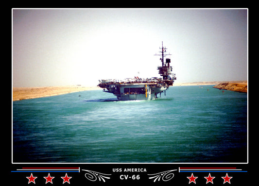 USS America CV-66 Canvas Photo Print