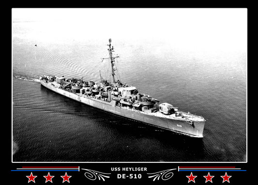 USS Heyliger DE-510 Canvas Photo Print