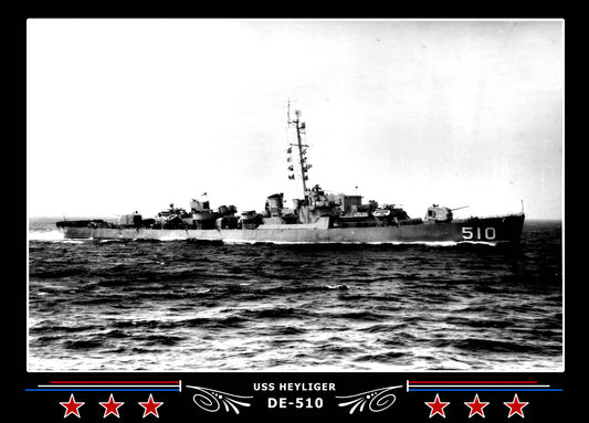 USS Heyliger DE-510 Canvas Photo Print