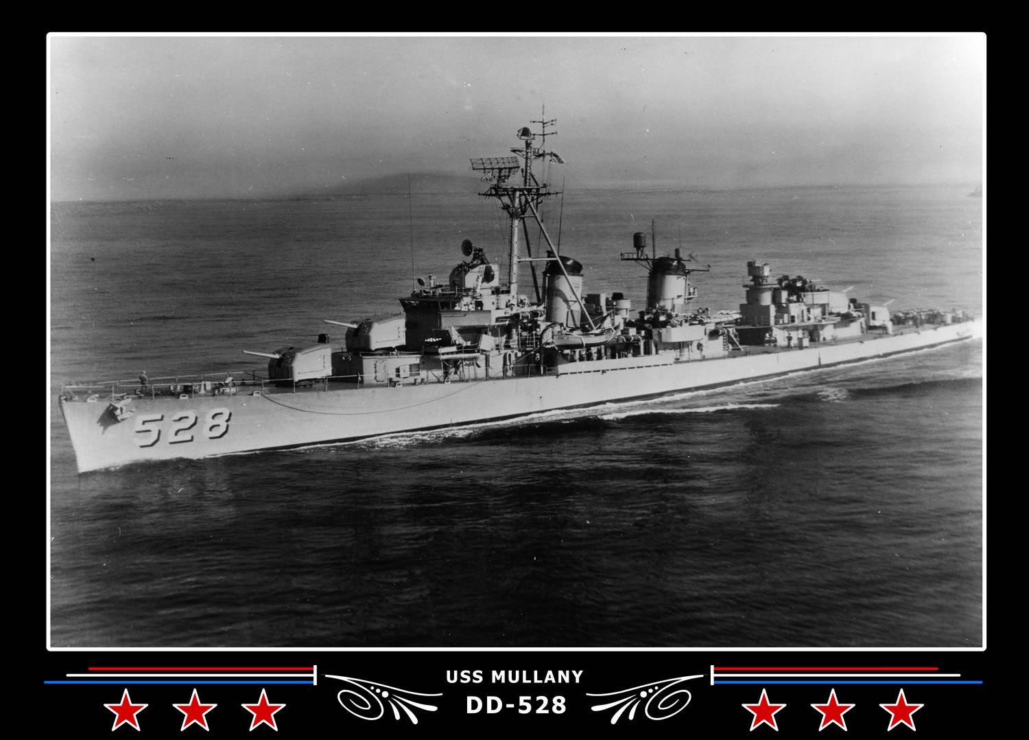 USS Mullany DD-528 Canvas Photo Print