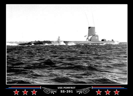 USS Pomfret SS-391 Canvas Photo Print