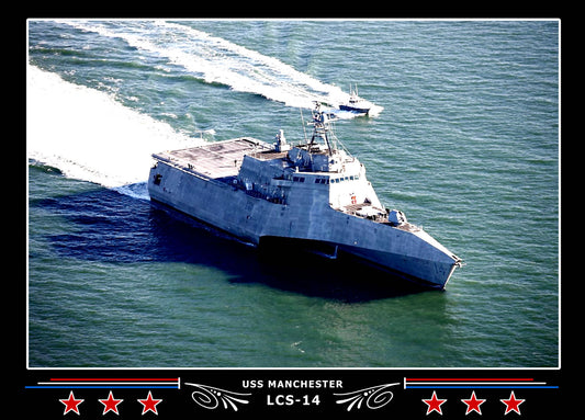 USS Manchester LCS14 Canvas Photo Print