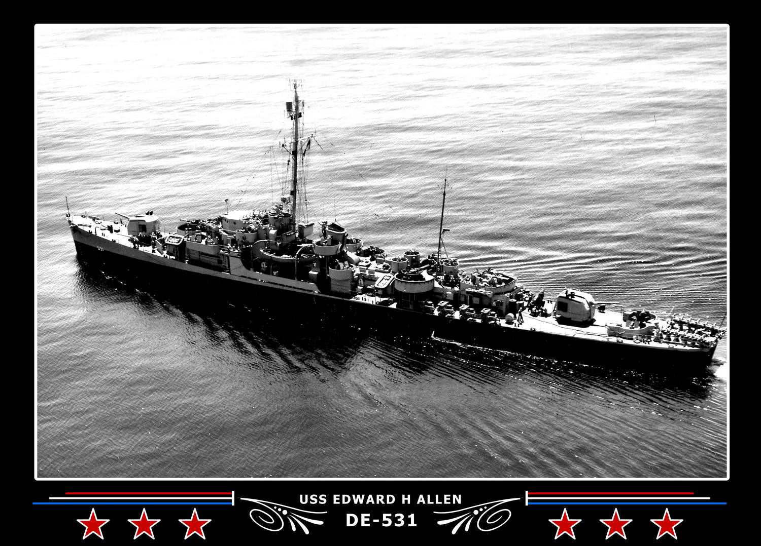 USS Edward H Allen DE-531 Canvas Photo Print