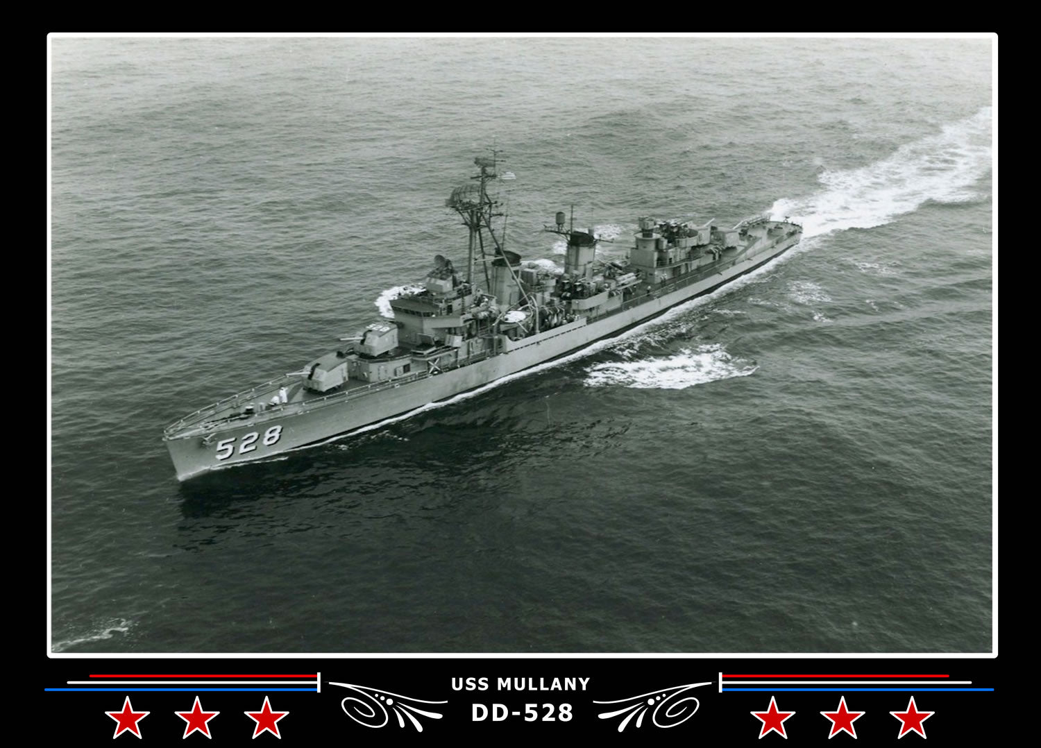 USS Mullany DD-528 Canvas Photo Print