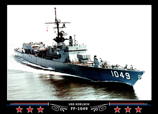 USS Koelsch FF-1049 Canvas Photo Print