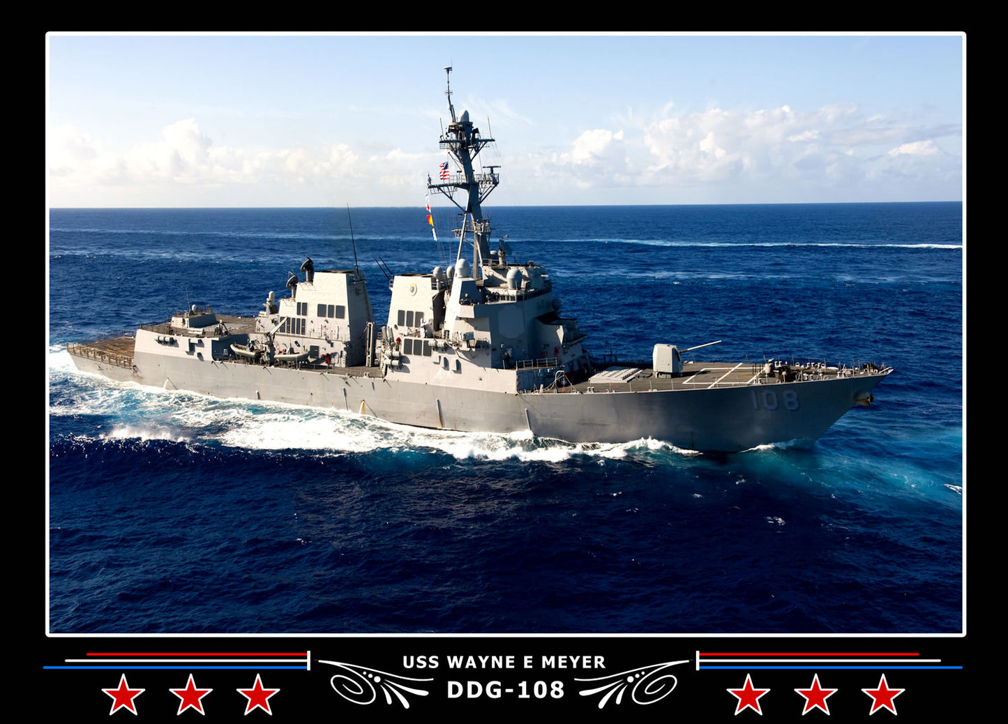 USS Wayne E Meyer DDG-108 Canvas Photo Print