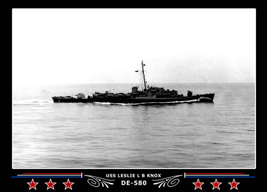 USS Leslie L B Knox DE-580 Canvas Photo Print