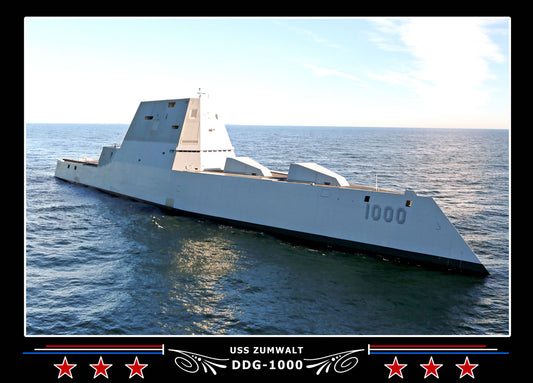 USS Zumwalt DDG-1000 Canvas Photo Print