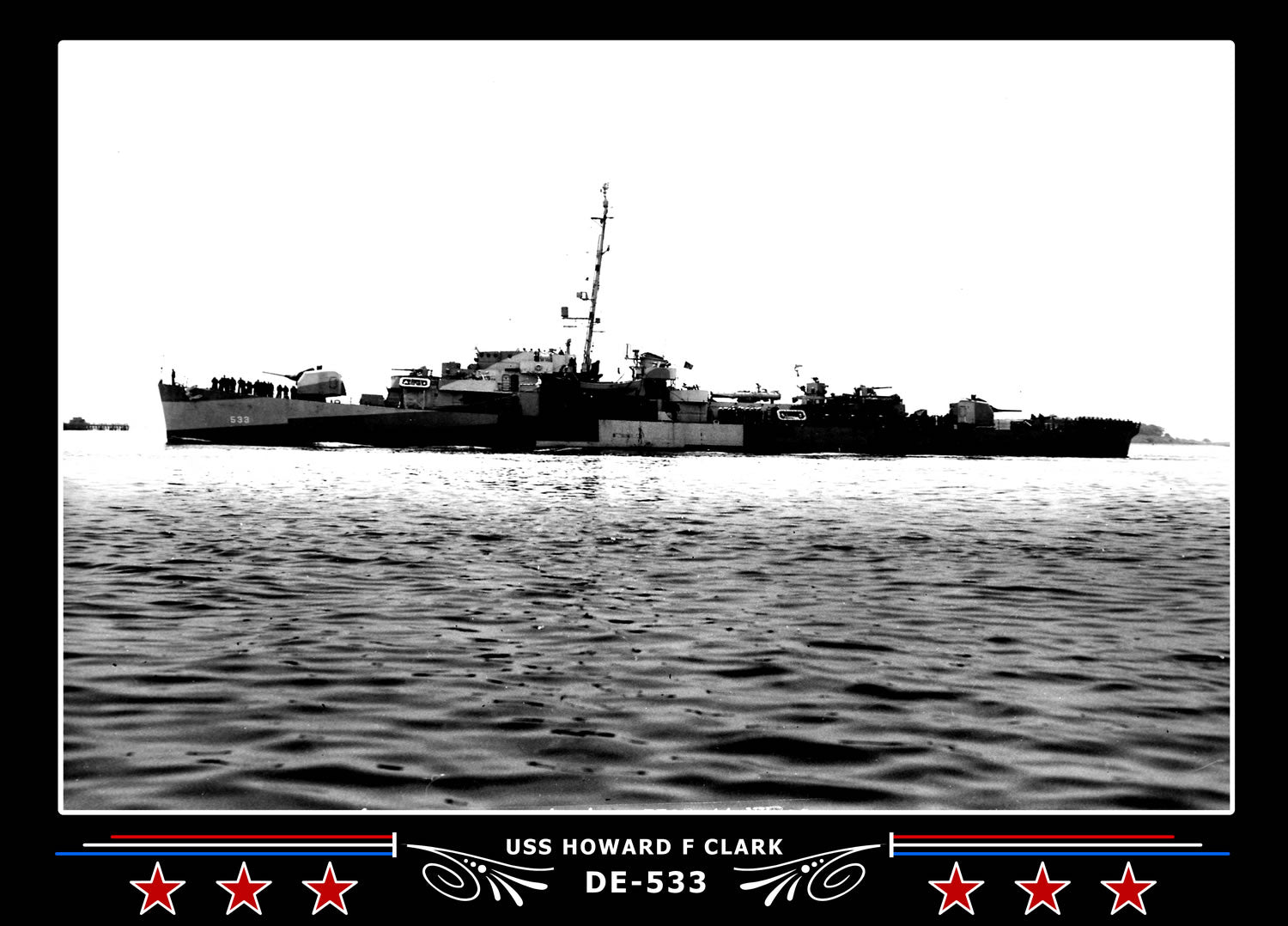 USS Howard F Clark DE-533 Canvas Photo Print