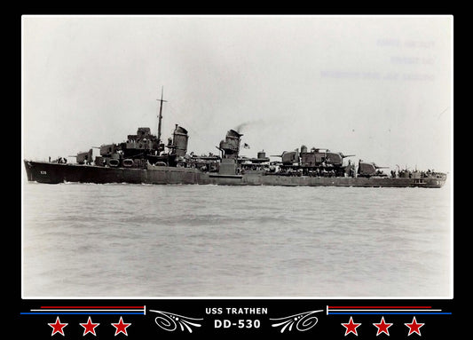 USS Trathen DD-530 Canvas Photo Print
