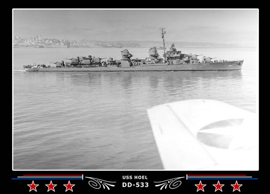 USS Hoel DD-533 Canvas Photo Print