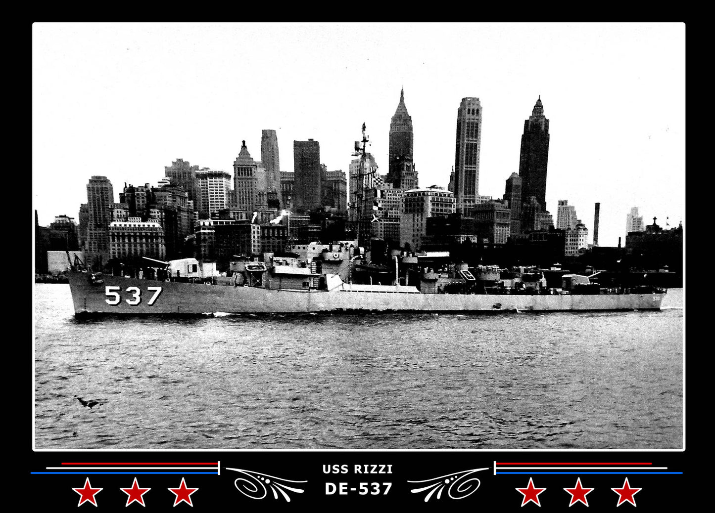 USS Rizzi DE-537 Canvas Photo Print