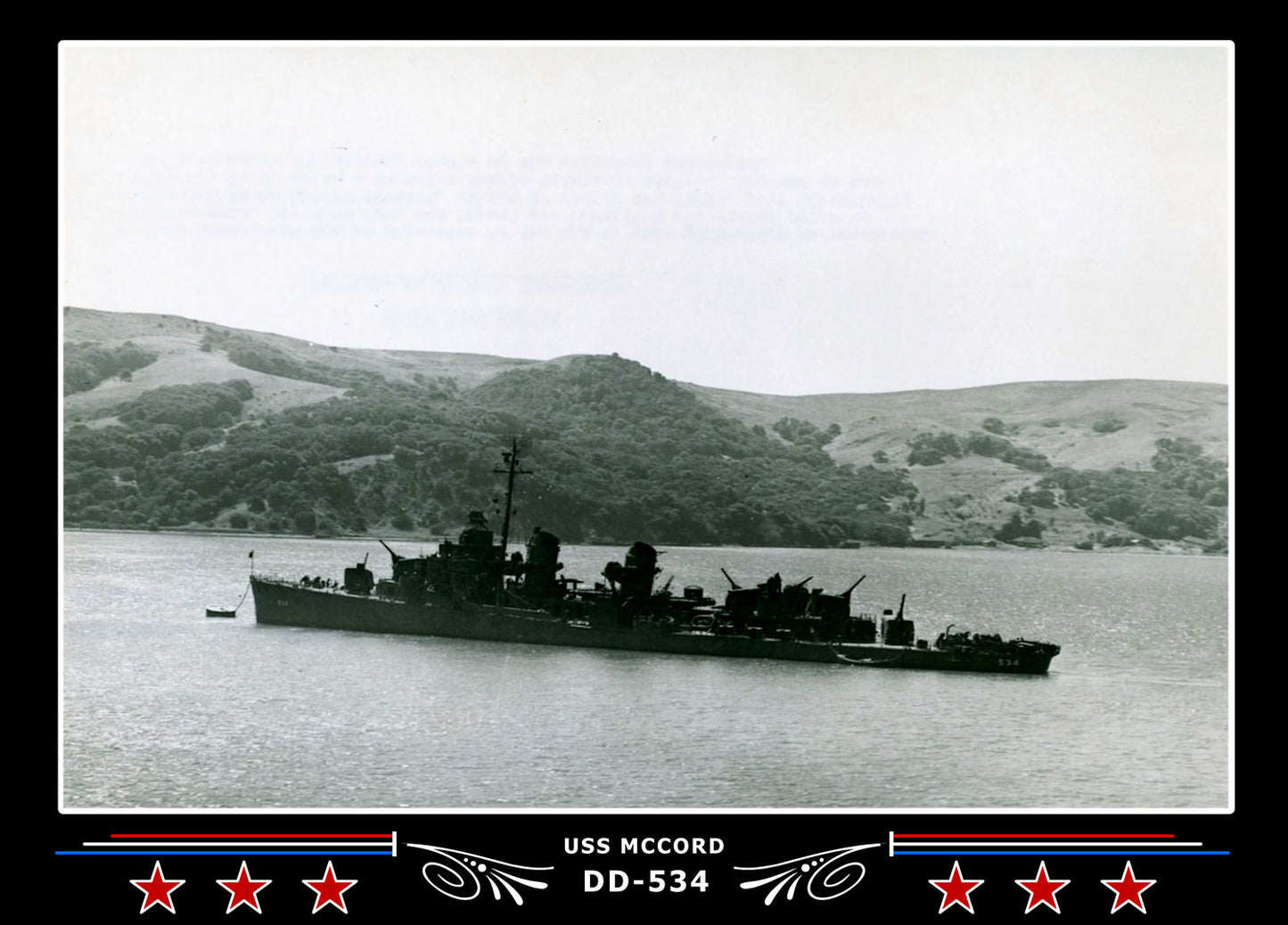 USS Mccord DD-534 Canvas Photo Print