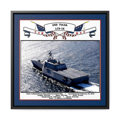 USS Tulsa LCS-16 Navy Floating Frame Photo Front View