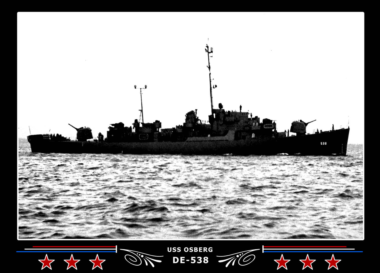 USS Osberg DE-538 Canvas Photo Print