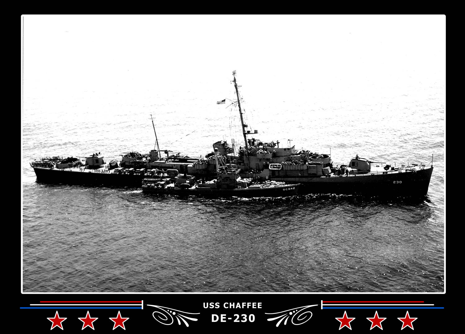 USS Chaffee DE-230 Canvas Photo Print