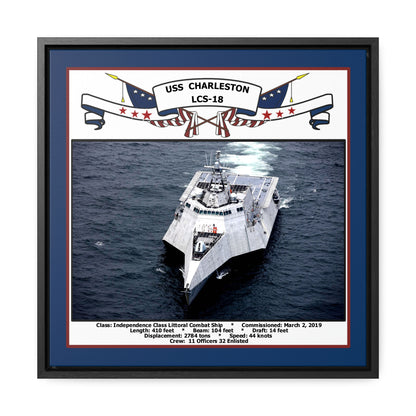 USS Charleston LCS-18 Navy Floating Frame Photo Front View