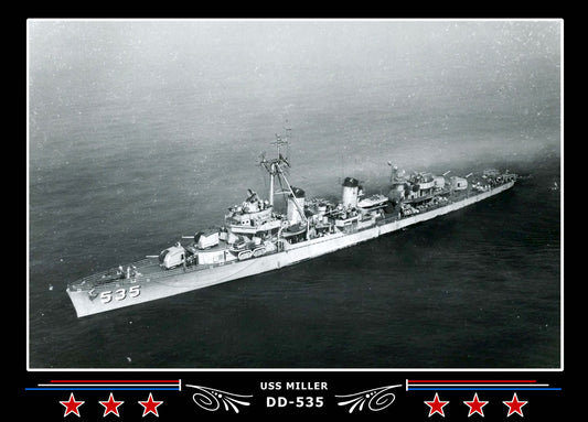 USS Miller DD-535 Canvas Photo Print