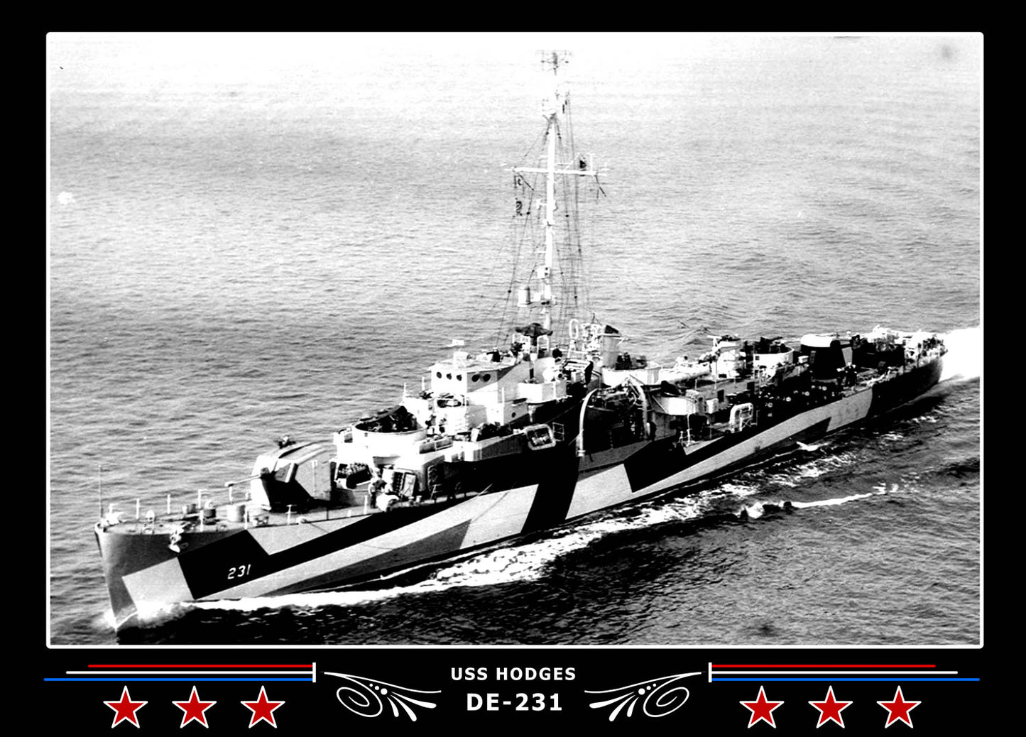 USS Hodges DE-231 Canvas Photo Print