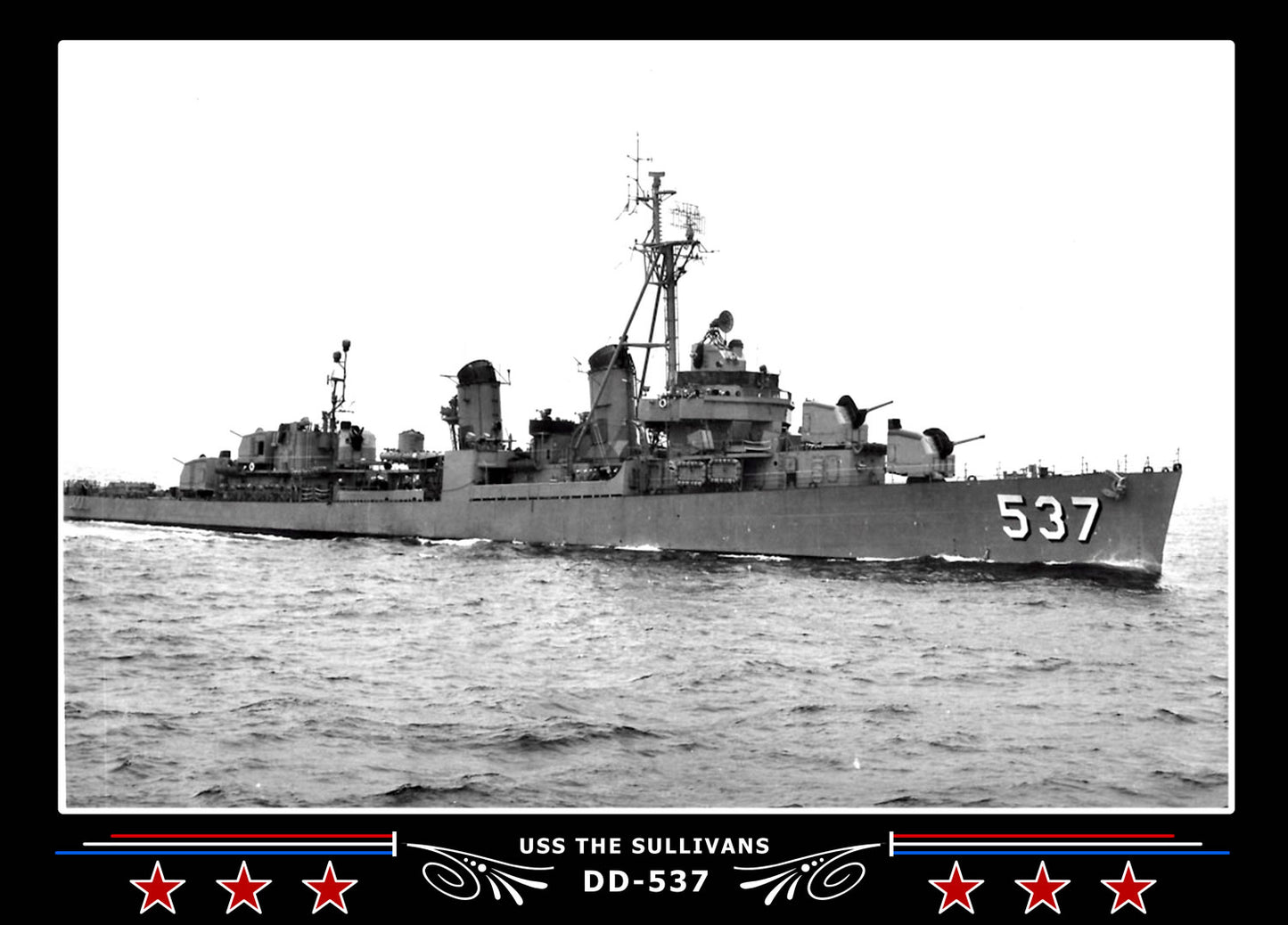 USS The Sullivans DD-537 Canvas Photo Print