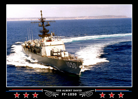 USS Albert David FF-1050 Canvas Photo Print