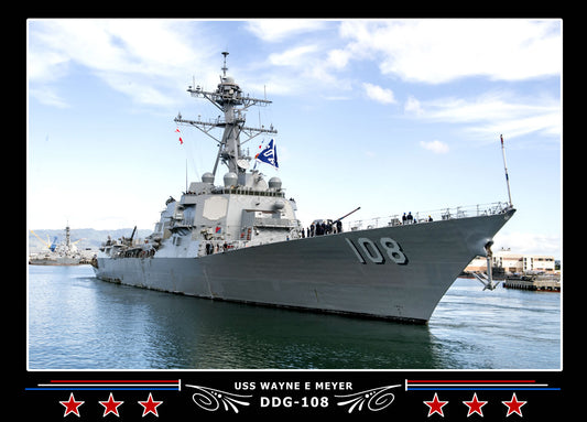 USS Wayne E Meyer DDG-108 Canvas Photo Print