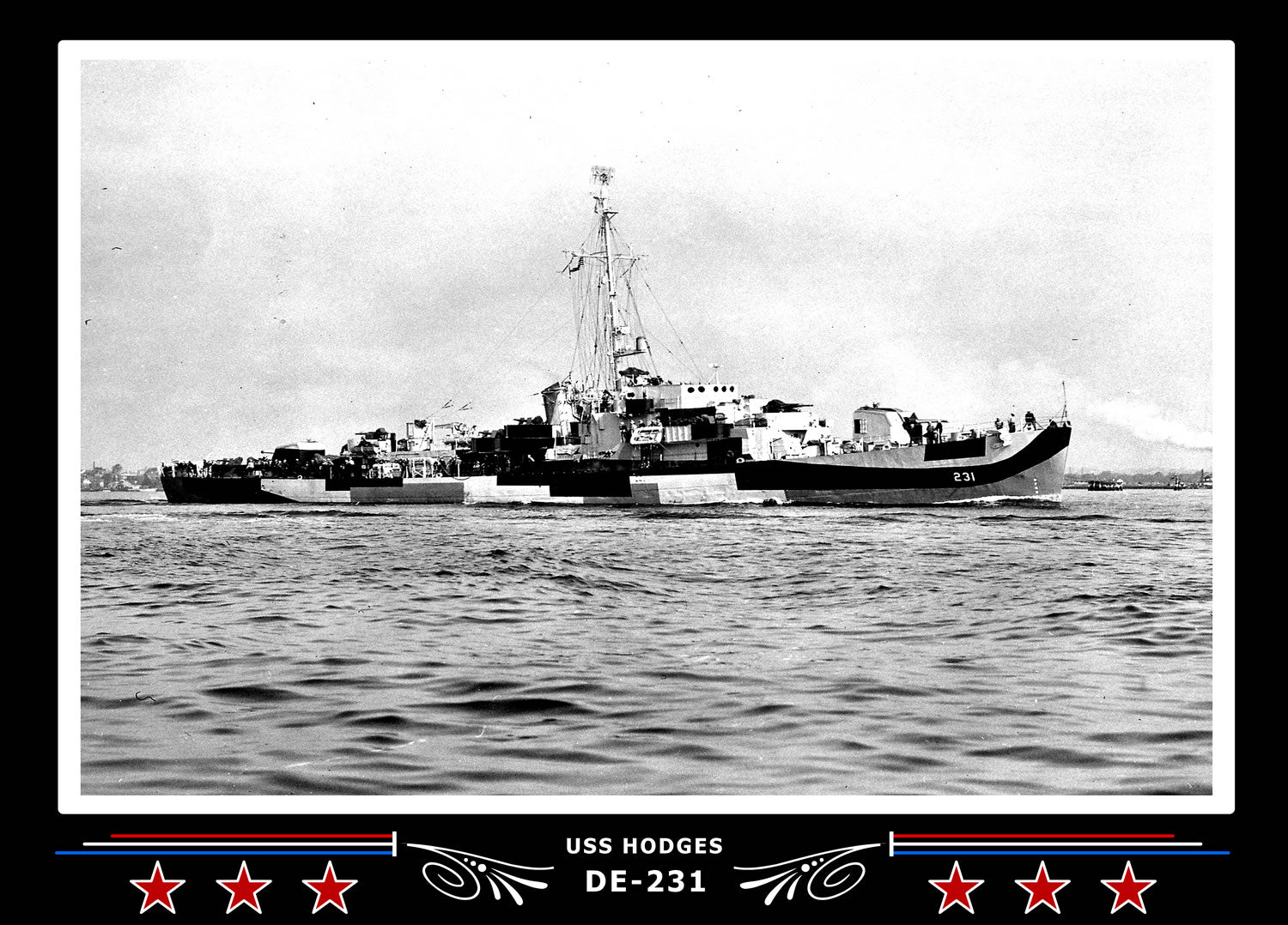 USS Hodges DE-231 Canvas Photo Print
