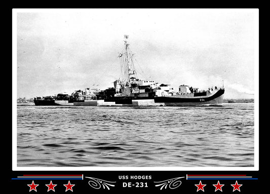 USS Hodges DE-231 Canvas Photo Print